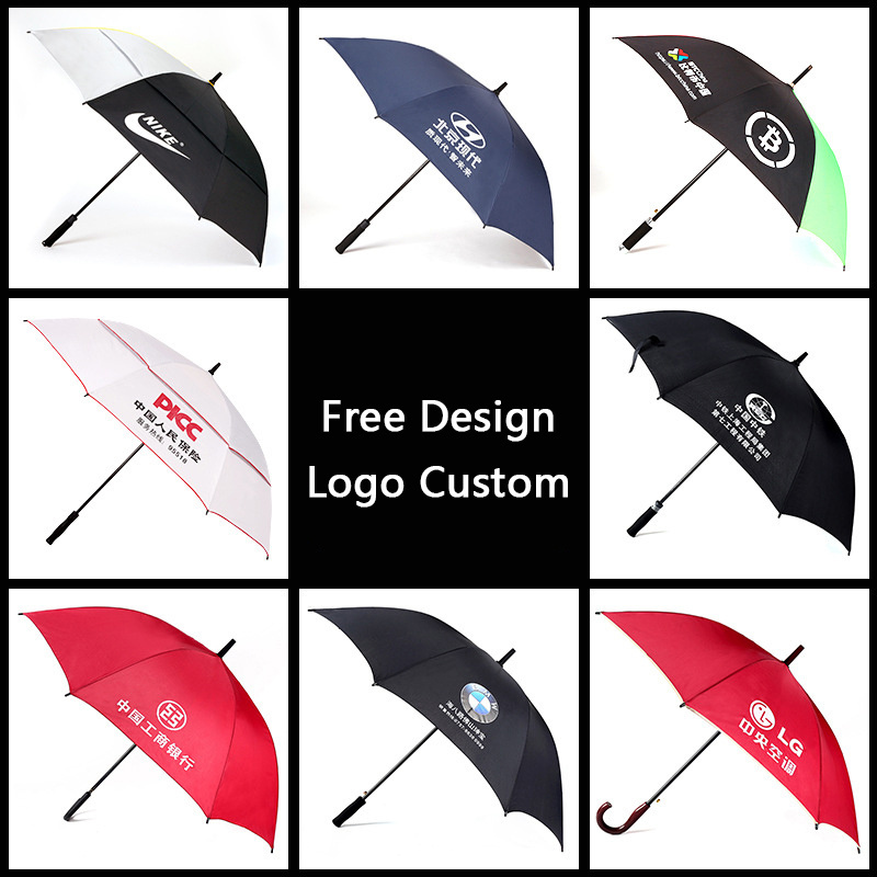 Personal umbrella Suppliers manufacturer umbrella large custom logo prints big luxury promotional custom branded golf umbrella