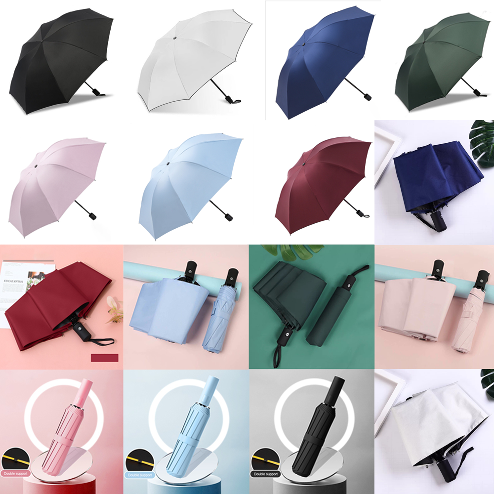 Promotional Folding Umbrella Personal Logo sunshade custom logo compact portable rain automatic windproof umbrella with logo