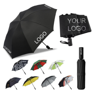 Promotional Folding Umbrella Personal Logo sunshade custom logo compact portable rain automatic windproof umbrella with logo