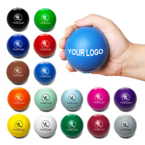 Custom PU Foam Stress Ball Custom Logo Manufacturer Funny Hand Toy Anti PU Foam Soft Smiley Stress Ball with Promotion gift ball