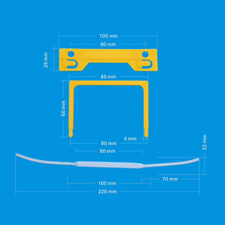 Factory supply plastic U Clip Fastener High Guality Medical file folder Accessories Adhesive U Clip Fastener