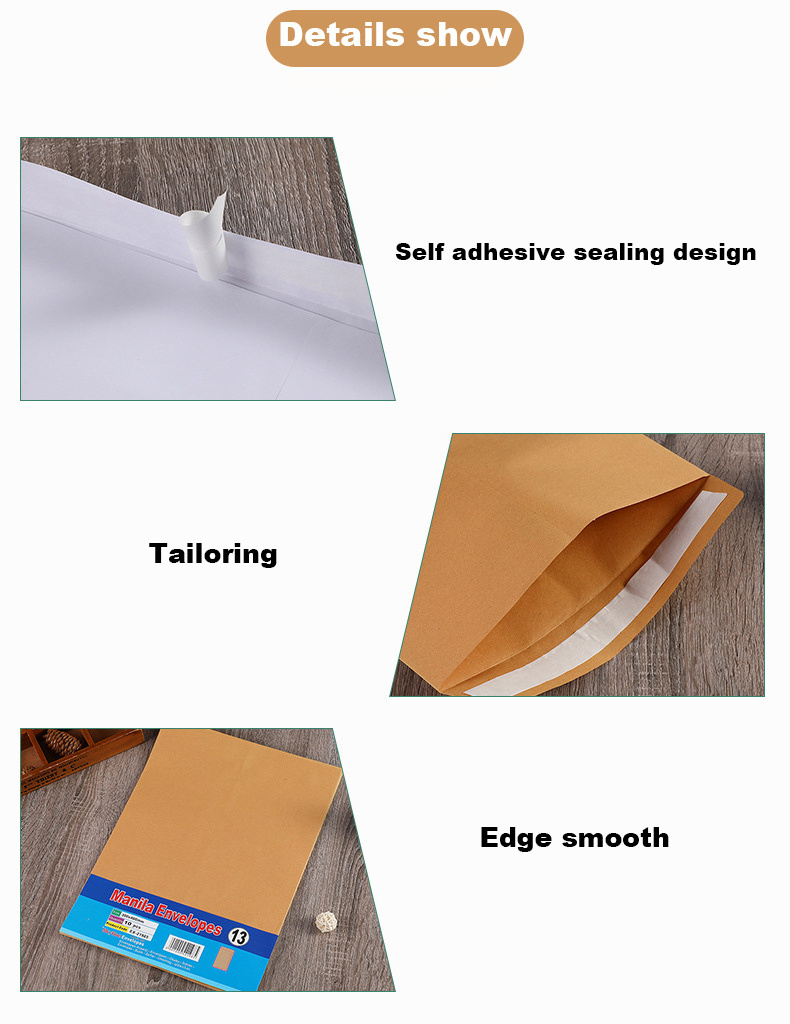 Manufacturer Customized Envelope can Print Logo Kraft Paper Envelope Chinese Manila blank envelope A3 Size