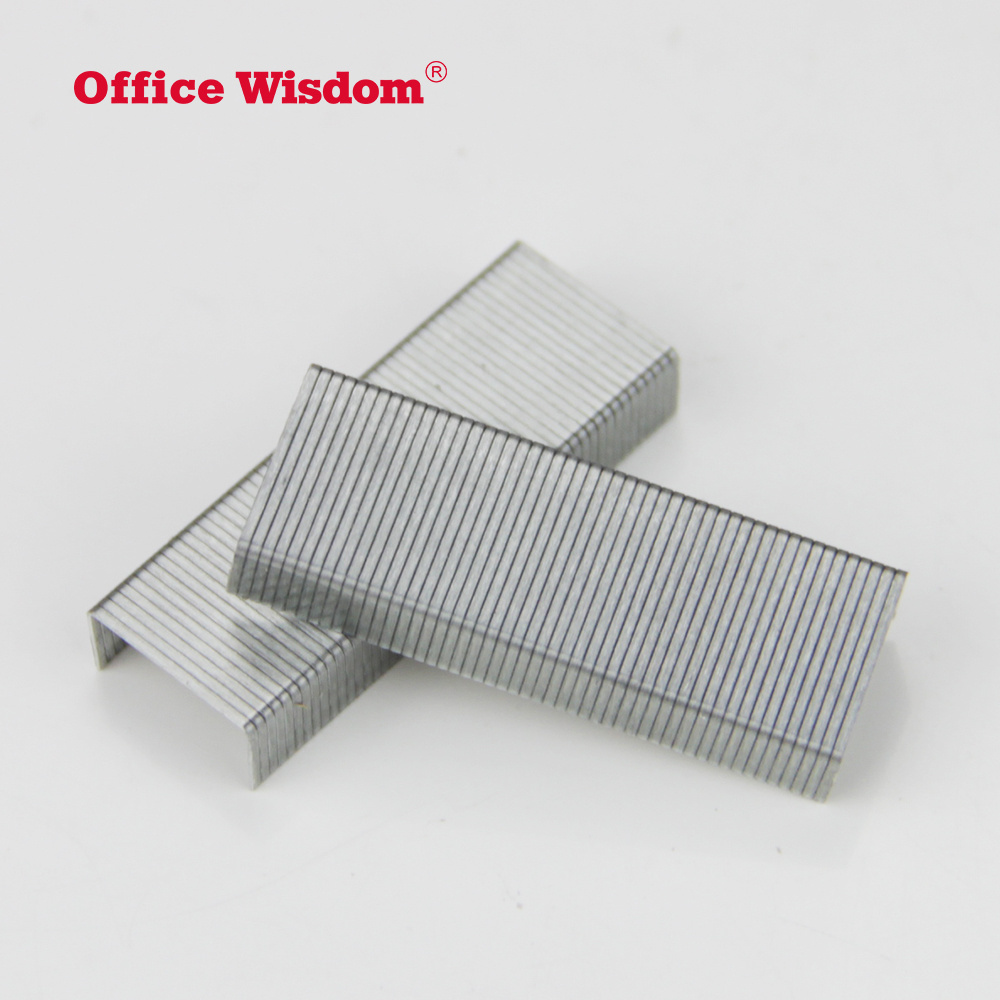 Office wisdom Existing large inventory low price supply metal stainless steel staple pins 24 6 staples