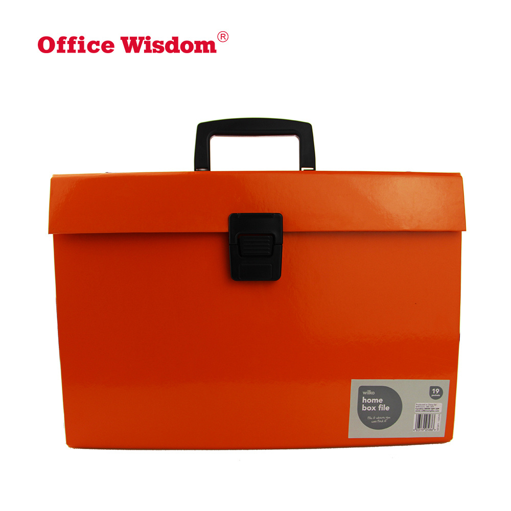 OEM factory office stationery a4 business management file plastic or paper Expanding file with 19 pockets