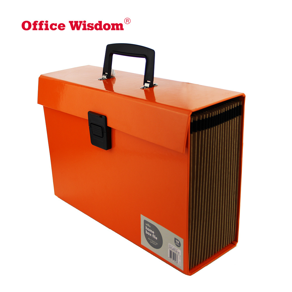 OEM factory office stationery a4 business management file plastic or paper Expanding file with 19 pockets