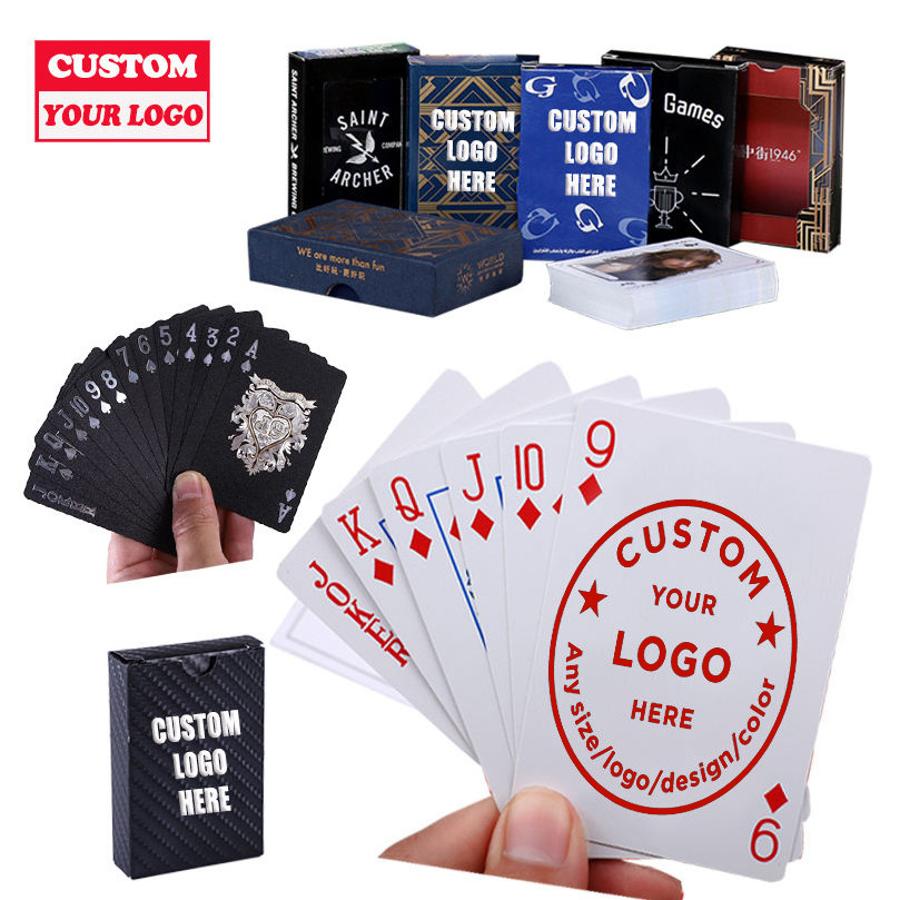 Custom Logo Sublimation Playing Card With Box Front And Back Promotion Logo Printing Paper Poker Game Custom Playing Card