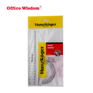 Promotional gifts wholesale custom plastic ruler Hot Sell Clear Scale office transparent flexible Ruler set