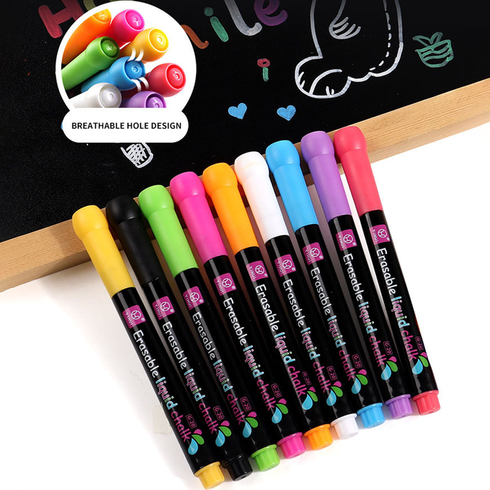 Best Magnetic Liquid Chalk Marker Pen Acrylic Calendar Planning Wet Erase 1mm Fine Tip Whiteboard Marker With Eraser