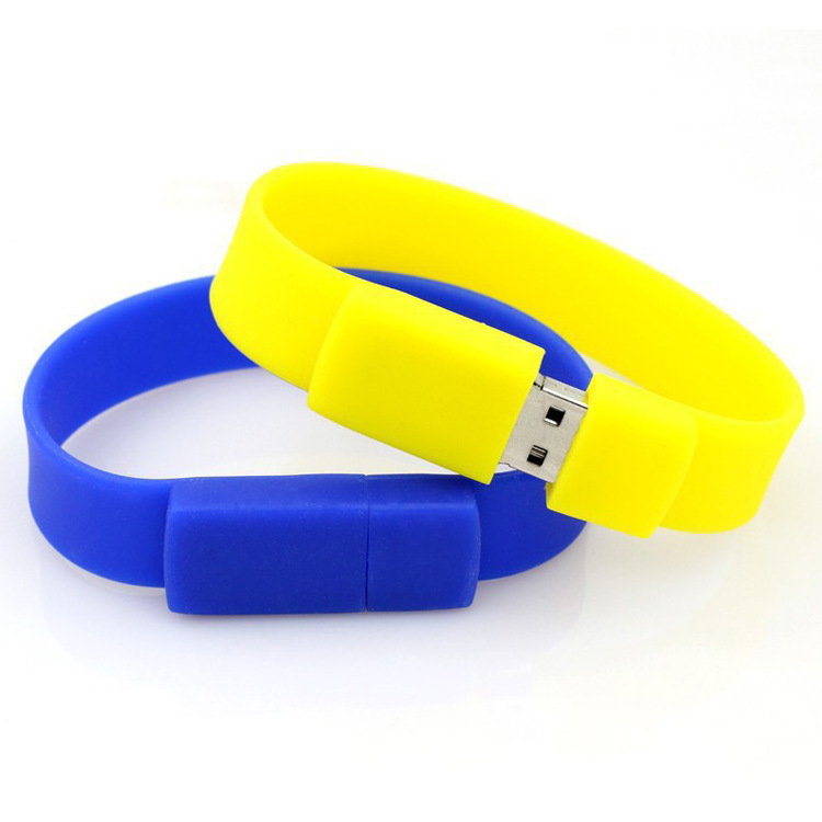 Custom USB Flash Drive 16GB 32GB 64GB Promotional gift Wristbands with Logo Wrist Band silicone bracelet with USB flash drive