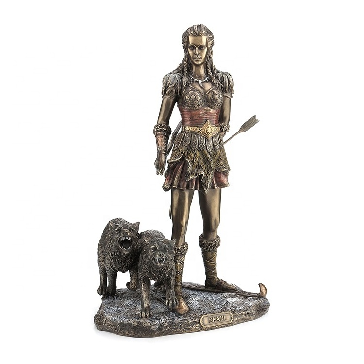 VERONESE DESIGN - SKADI - NORSE GODDESS OF WINTER, HUNT AND MOUNTAINS - COLD CAST BRONZE - OEM AVAILABLE