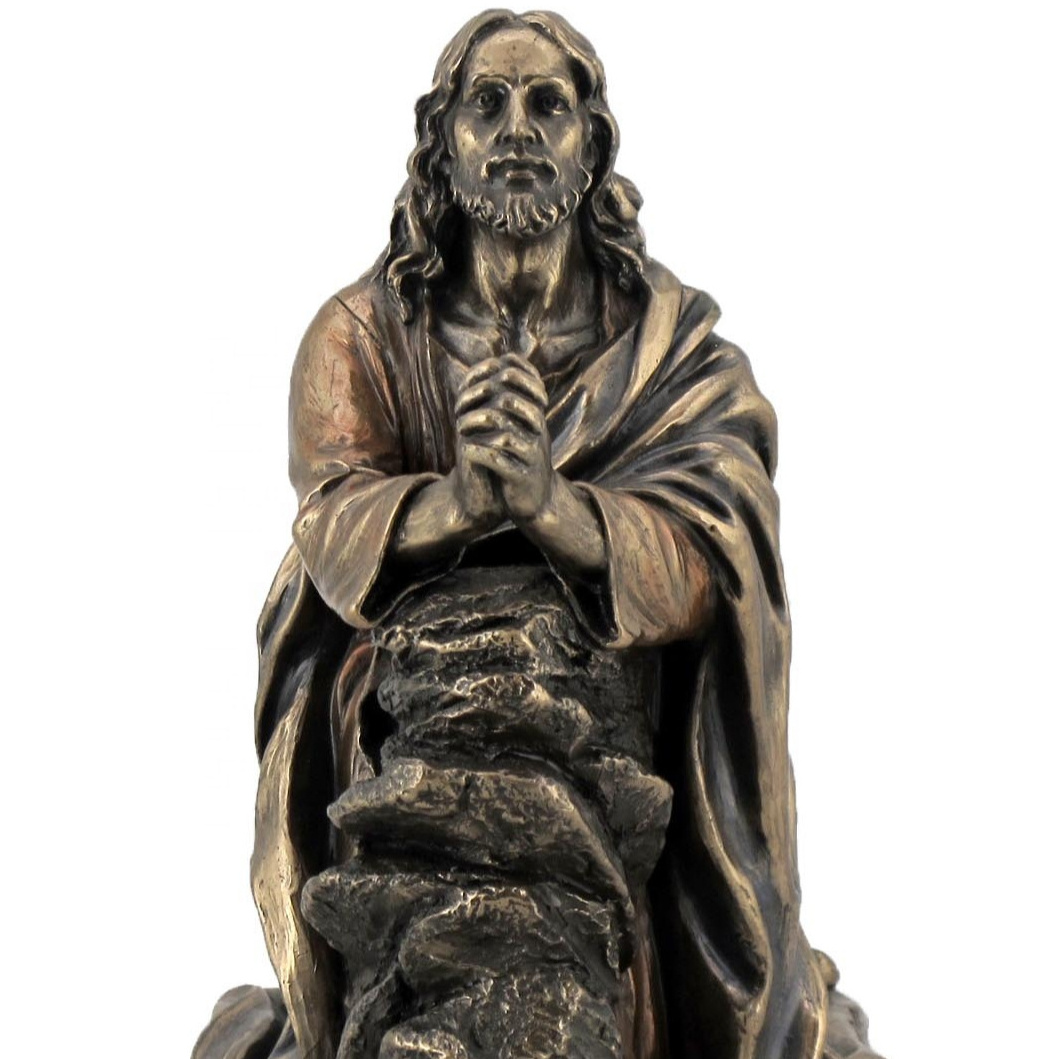 VERONESE DESIGN - JESUS PRAYING IN THE GARDEN OF GETHSEMANE - COLD CAST BRONZE FINISHING