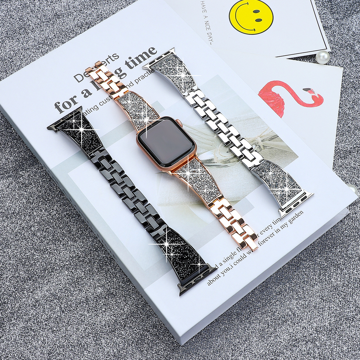 2023 The latest version of the strap band is adapted to the Apple Watch elegant luxury, stainless steel OEM