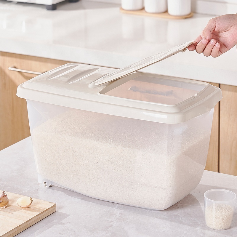 Food Storage Container Dry Food Flour Dispenser Space Kitchen Food Dispenser