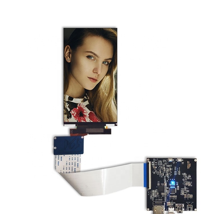 60 Pins White LED Backlight High Brightness LCD 5.5 inch 2160*3840 4K UHD Display with 60 Hz Refresh Rate Driver Board