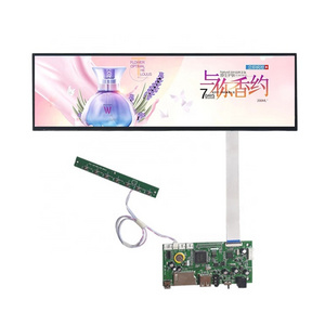 12.6 Inch Stretched Bar LCD Display Panel FHD 1920*515 Loop Play  Advertising Display IPS Shelf Screen Panel