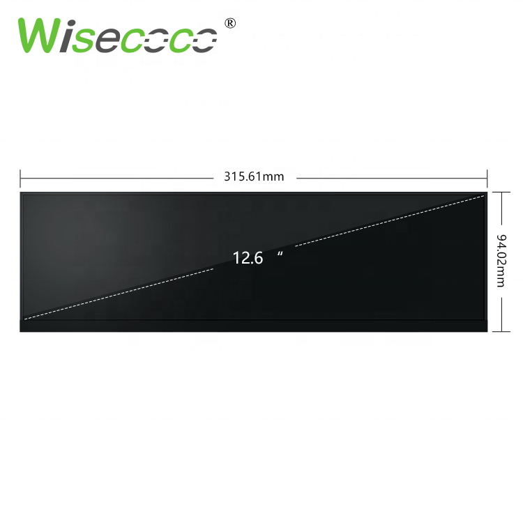 12.6 Inch Stretched Bar LCD Display Panel FHD 1920*515 Loop Play  Advertising Display IPS Shelf Screen Panel