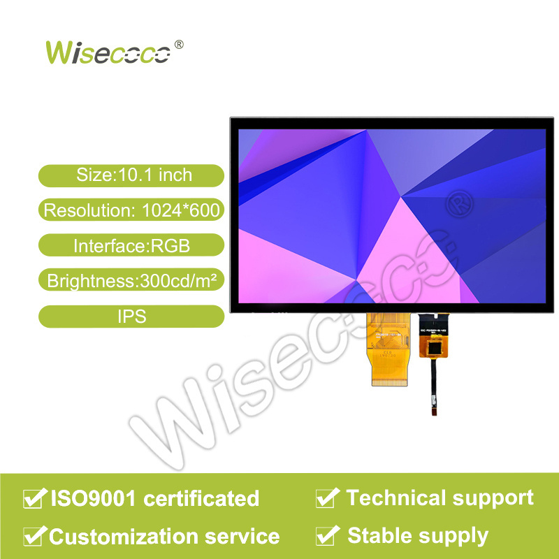 10.1inch 1024x600 Tft Lcd Panel Screen 10.1 Inch Open RGB Lcd Module Display 300 Nit For Portable Monitor