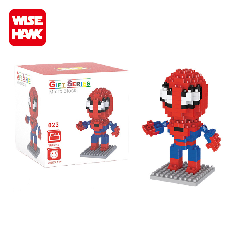 Hot super hero diamond building block toy spider man action figure spiderman figure