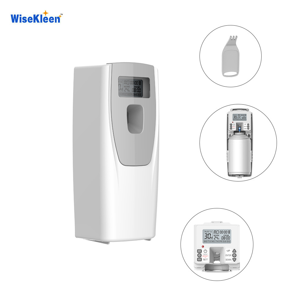 OEM Wall mounted mini room deodorizer machines automatic spray perfume aerosol dispenser for air fragrance LCD Factory Price