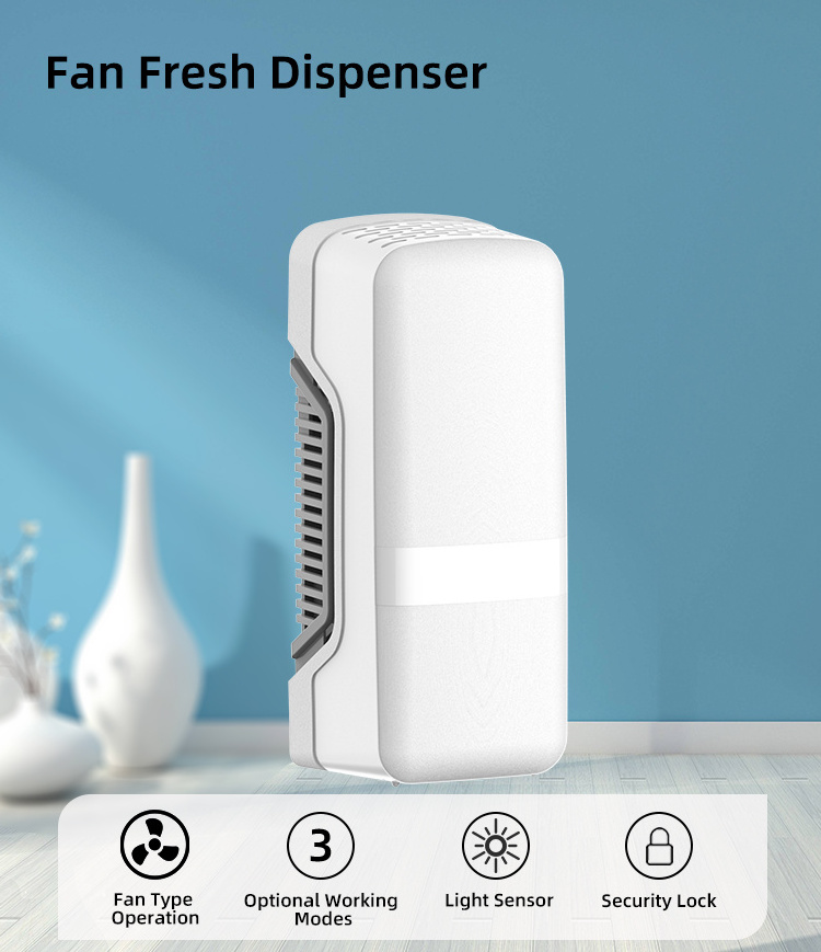 Air Freshener Dispenser with Fan Gel Toilet Freshener Liquid Air Freshener Scents Fan Dispenser