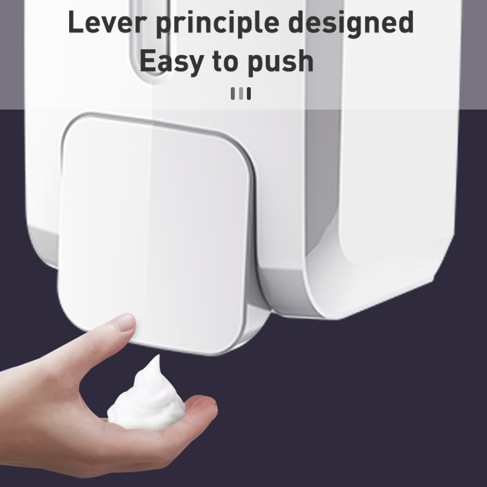 Hotel Kitchen 1000ML Wall Mounted Manual Liquid Alcohol Sanitizer Foam Hand Detergent Dispenser