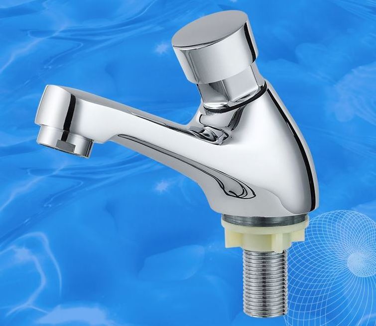 Time Delay Self Closing Water Tap Brass Automatic Shut Off Push Faucet Water Saving Faucet