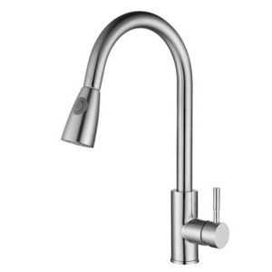 Flexible pipe pull out stainless steel SUS304 single handle folding kitchen mixer faucets