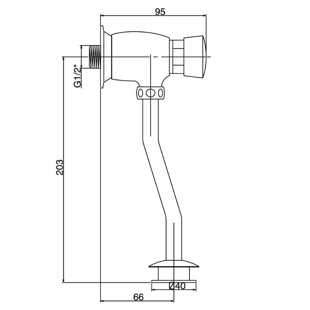 Full Brass Chrome Plated Water Saving Self Closing Urinal Flush Valve Time Delay Urinal Flush Valve