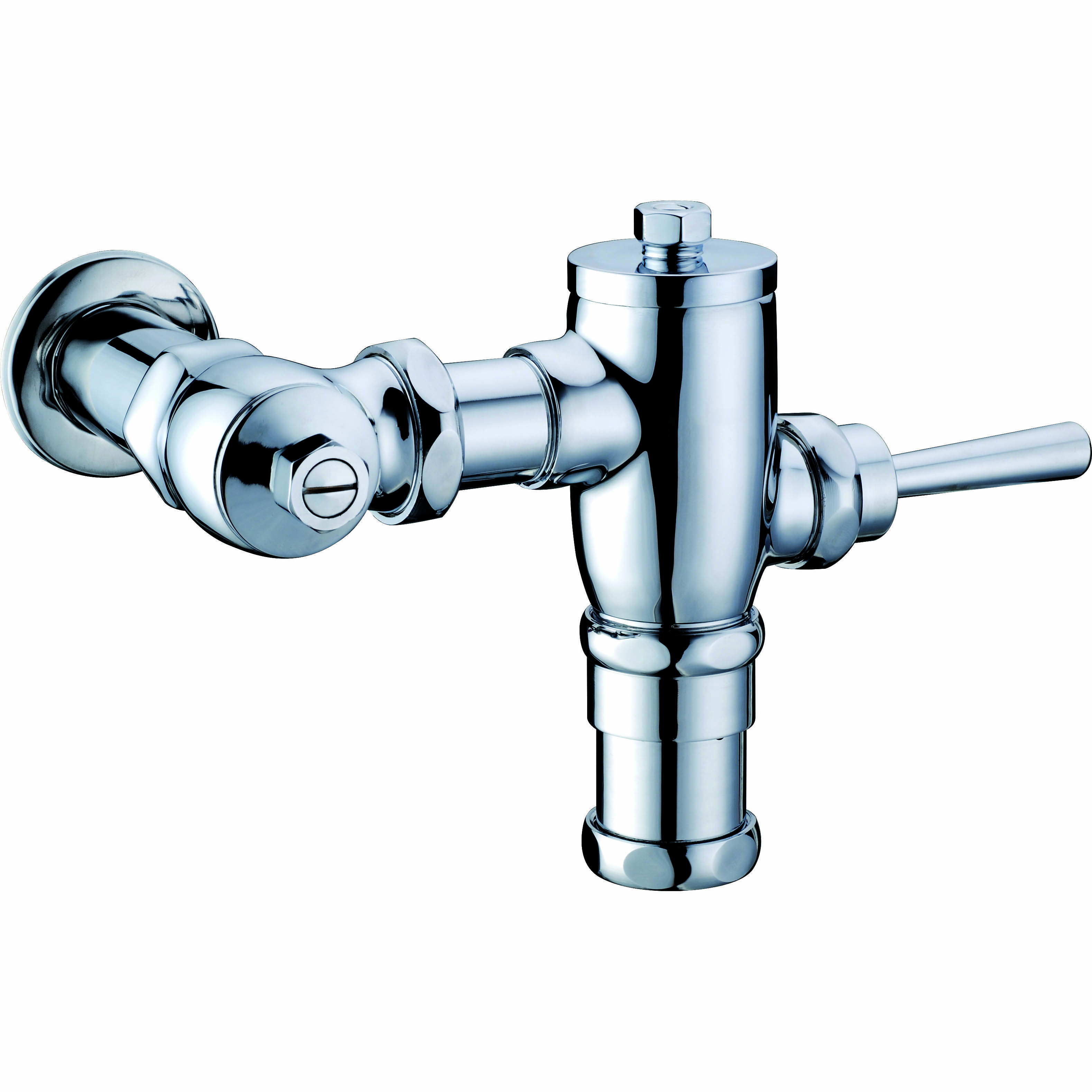 EXPOSED Full Brass Hand Control Flush Valve for Toilet Manual Flushometer with vacuum breaker