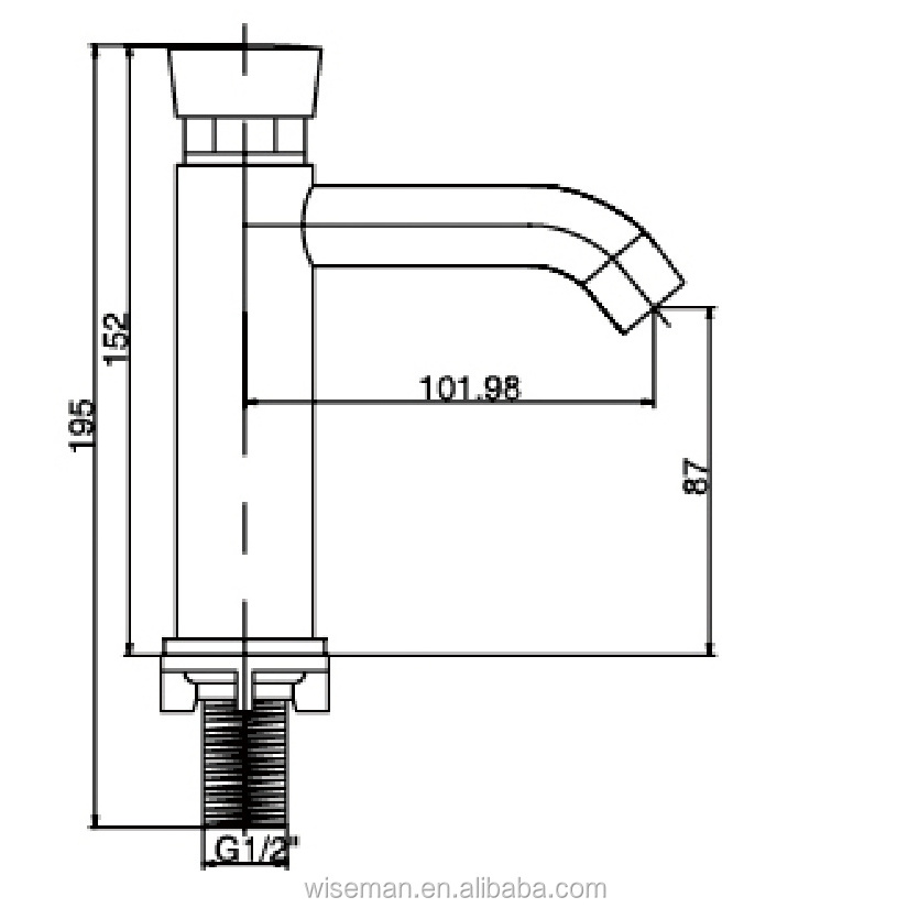 Stainless Steel 304 Deck Mounted Water Saving Self Closing Tap Timed Flow Tap Medical Faucet