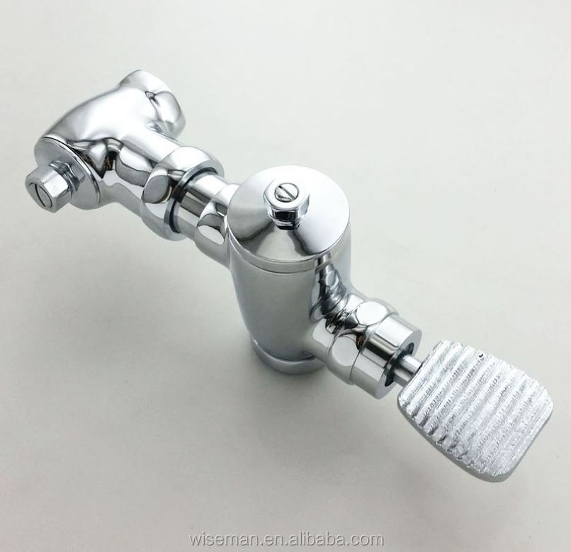 Pedal Foot Step Flush Valve Chrome Plated Full brass Flush Valve