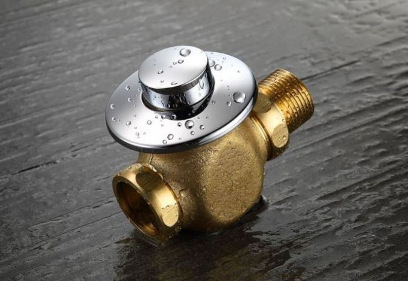 Concealed Push Button Toilet Flush Valve Full Brass Material