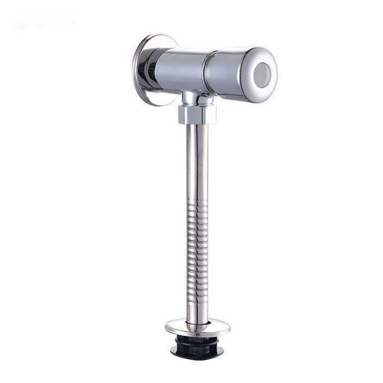 Automatic shut off sensor brass push button urinal time delay action flush valve