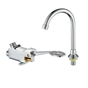 Wholesale high quality foot operated faucets with self closing function time delay pedal basin tap