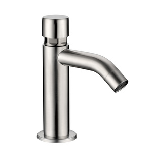 Stainless Steel Deck Mounted Water Saving Self Closing Tap Timed Flow Tap Medical Faucet Push button faucet