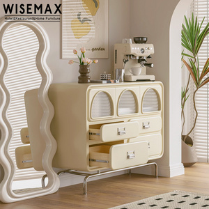 WISEMAX Nordic shelf and storage living room cabinet kitchen hutch sideboard homely white sideboard cabinet entrance hall way