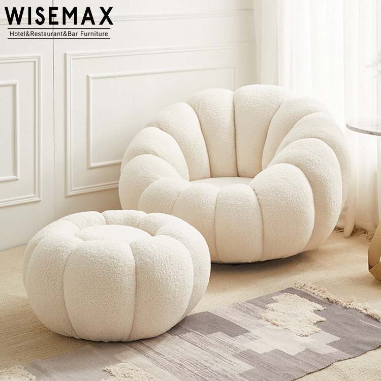 WISEMAX FURNITURE Nordic Minimalist Style Huge Pumpkin Soft Sofa Villa Apartment Hotel Sofa