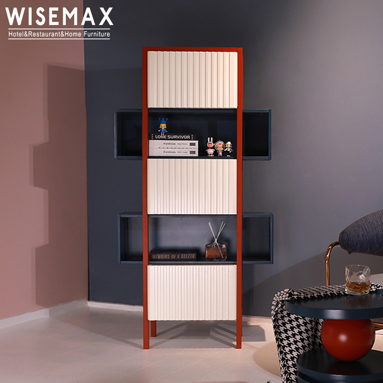 WISEMAX FURNITURE Minimalist living room furniture High rectangle metal frame 4 drawers storage cabinet for bedroom