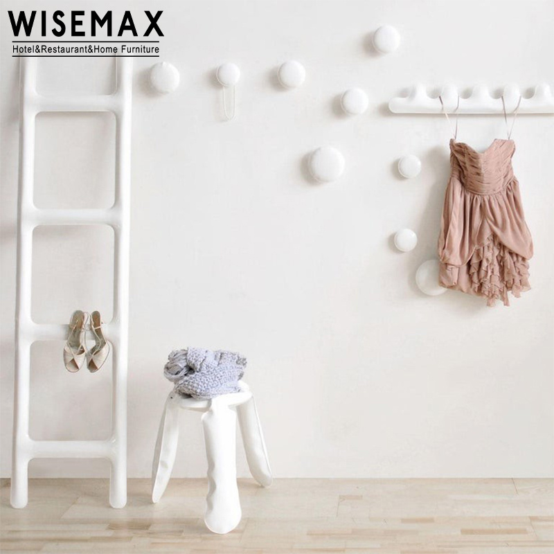 WISEMAX FURNITURE Modern creative home decor stainless steel metal hooks stable wall hanging clothes hooks for clothes coat robe