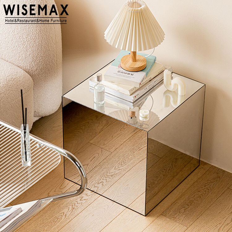 WISEMAX FURNITURE Fashionable cube acrylic plastic  small side table home creative fancy square cube coffee table