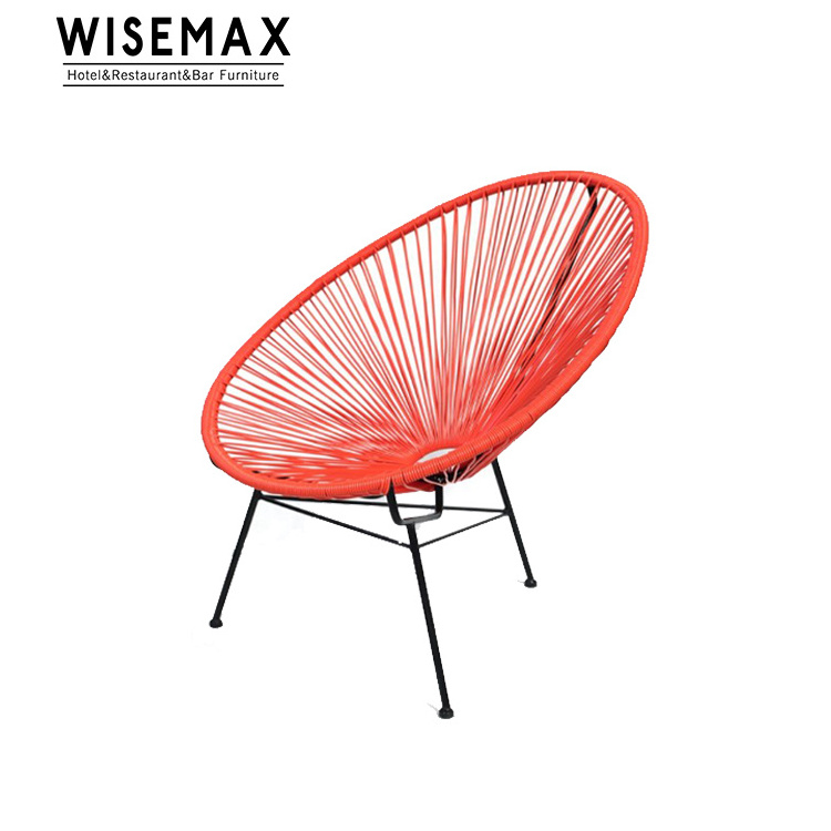 Modern Popular colorful Leisure outdoor furniture Wicker Garden Acapulco peacock rattan chair