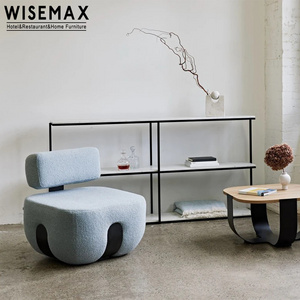 WISEMAX accent chairs furniture living room modern reception area chairs mid century modern fabric casual sofa arm chair office