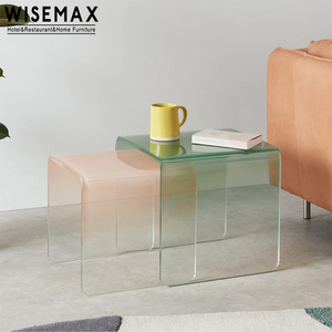 WISEMAX FURNITURE Nordic living room furniture clear acrylic coffee table ghost small plastic coffee table flower stand table