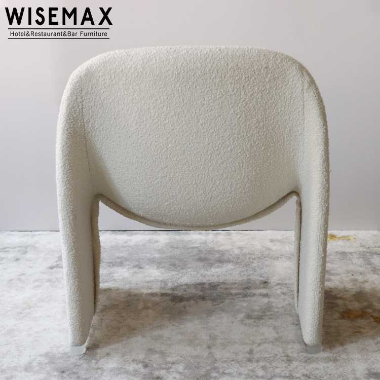 WISEMAX FURNITURE Hot sale chaise lounge chair modern luxury home furniture living room teddy fabric upholstery leisure chairs