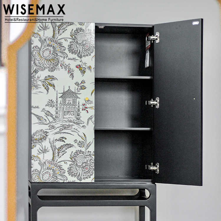 WISEMAX FURNITURE European Style  Consoles Living Room Wooden Standard Storage Credenzas Solid Wood Sideboards Bedside Cabinets