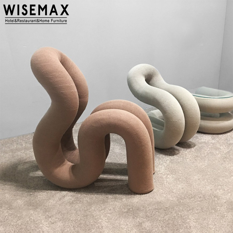 WISEMAX FURNITURE Nordic Modern living room shoe stool home decor chair lamb wool teddy cafe chair small ottoman bold chair