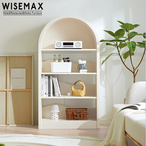 WISEMAX FURNITURE Nordic living room furniture High height arch white wooden tv room cabinet with 4 drawers