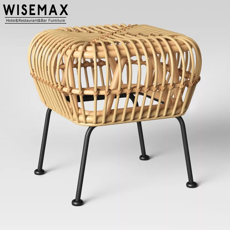 Fashionable leisure hand woven natural rattan chair for wholesale price hotel furniture rattan indonesian cane chair