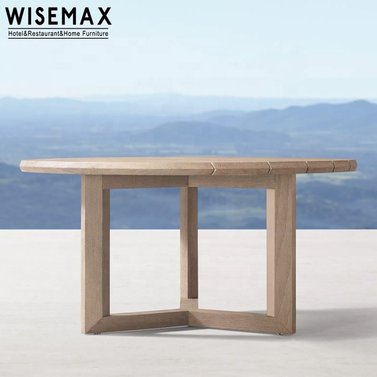 WISEMAX FURNITURE Modern Outdoor Designs leisure outdoor patio furniture aluminum dining tables solid teak dining table sets