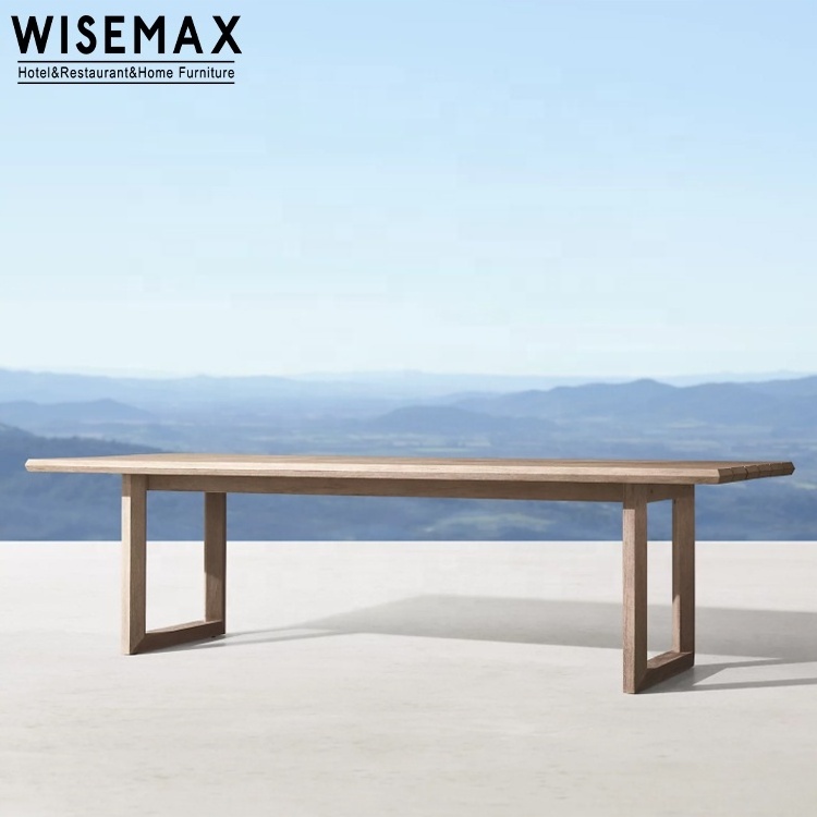 WISEMAX FURNITURE Modern Outdoor Designs leisure outdoor patio furniture aluminum dining tables solid teak dining table sets